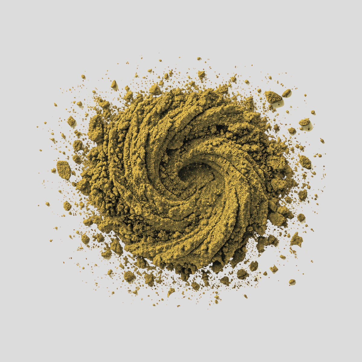Microground golden turmeric latte powder swirl