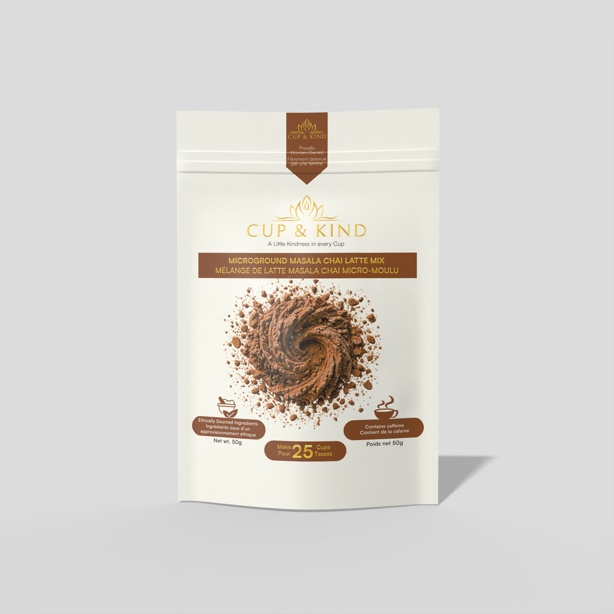 Microground Masala Chai Latte Mix 50 g pouch, front