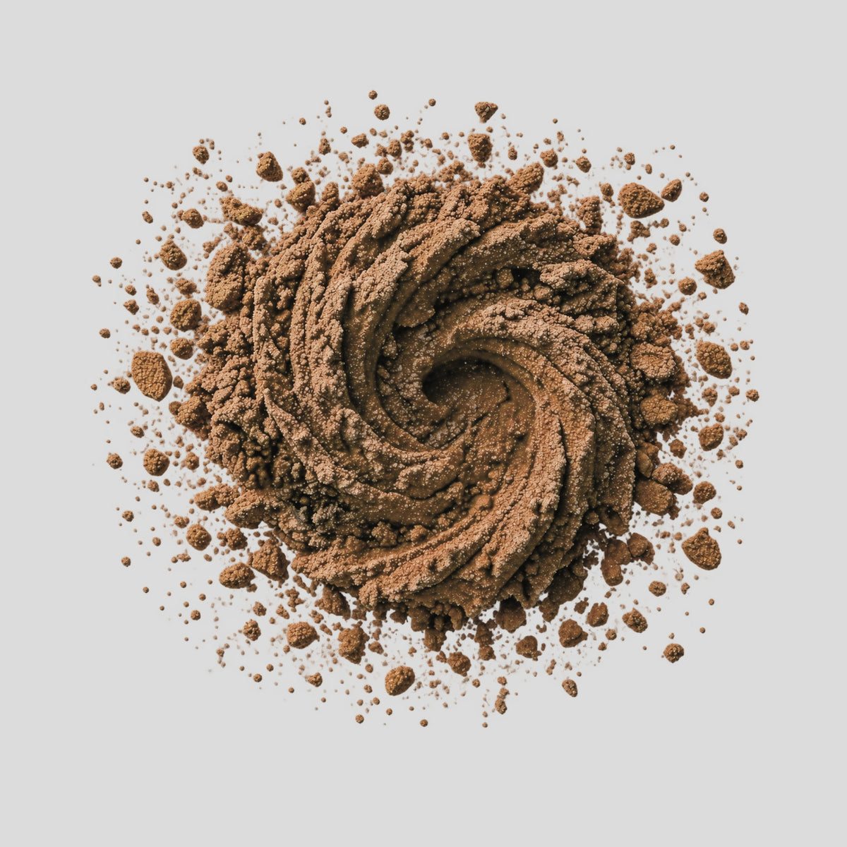 Microground masala chai latte powder swirl