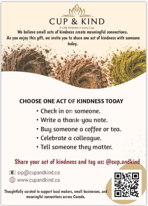 The Cup & Kind Kindness Card included in every gift